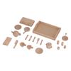 Kids Kitchen Utensils Playset Mini Wooden Teapot Cups Simulation Kitchen Pretend Play Toys
