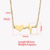 Electrocardiogram Heartbeat Couple Necklace - Stainless Steel Laser Pendant