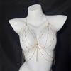 Sexy luxury full diamond chain, geometric butterfly fashion heavy industry, nightclub, high-end European and American sparkling diamond body chain