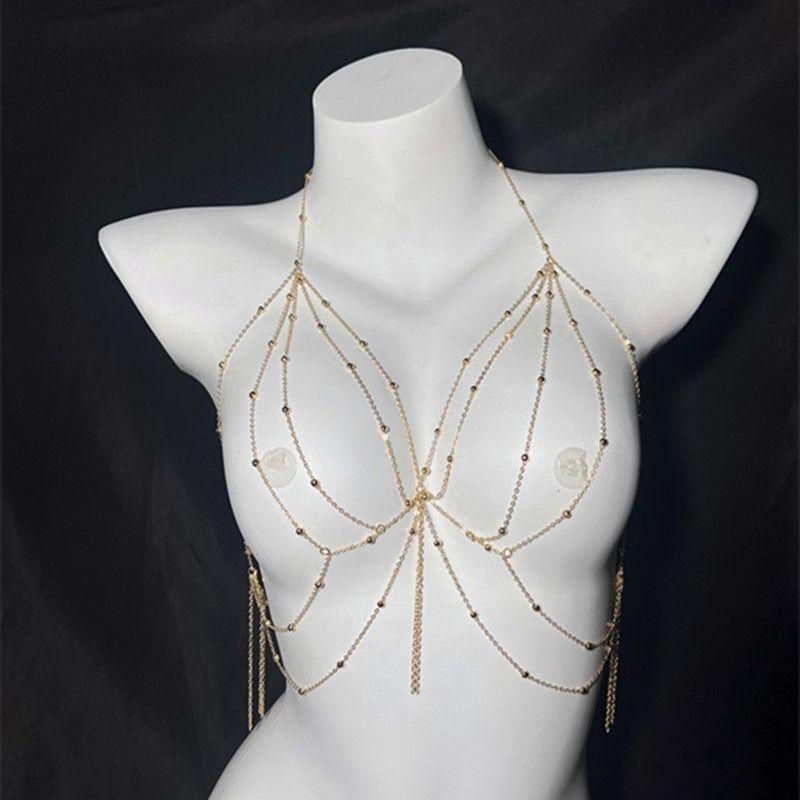 Sexy luxury full diamond chain, geometric butterfly fashion heavy industry, nightclub, high-end European and American sparkling diamond body chain