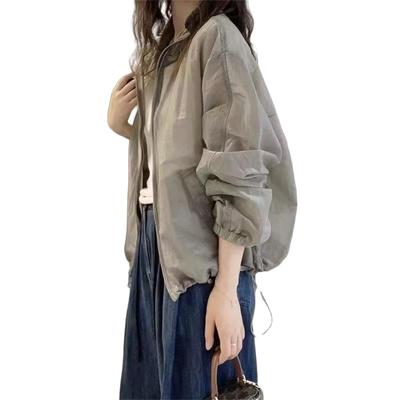 WURHUDC Sheer Lightweight UV Rash Sun Long Everyday Commuting Light Hoodie, Outerwear, Protection, See-Through Jacket, Thin, Spring, Summer, Autumn,