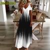 Fashion Summer Spring Short Sleeve V-Neck Casual Dresses