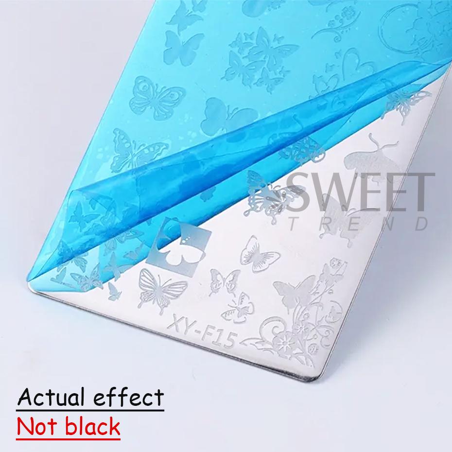Simple Flowers Nail Art Stamping Plates Set 3D French Floral Butterfly Leaf Printing Template Plate Nail Stencils Manicure Tools