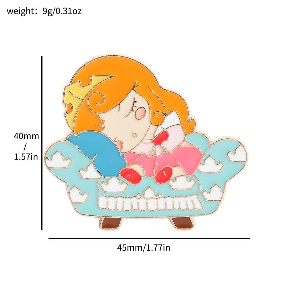 Disney Anime Cartoon Figure Brooch Snow White Mickey Minnie Enamel Badge for Backpack Clothing Lapel Pins Accessories Gifts