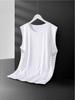 Men's Plus Size Ice Silk Sleeveless Quick-Dry Crew Neck Tank Top - Casual Loose Summer Sportswear