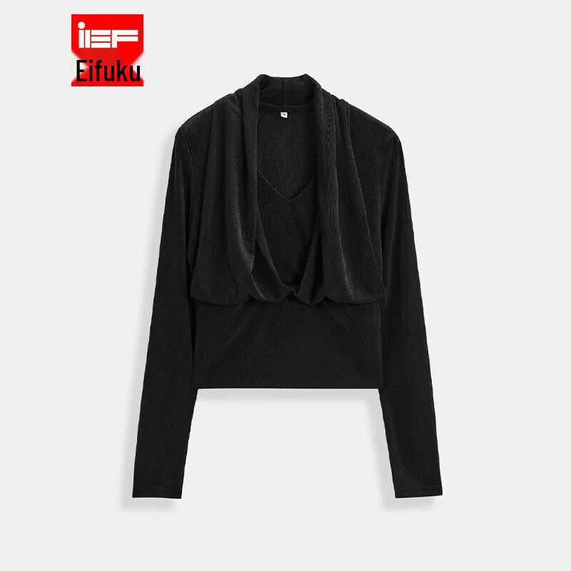 IEF French Style Slimming Blouse S чёрный