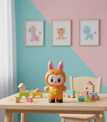 Anti-stress Squish Toy Labubu Toy Yellow 12 Cm