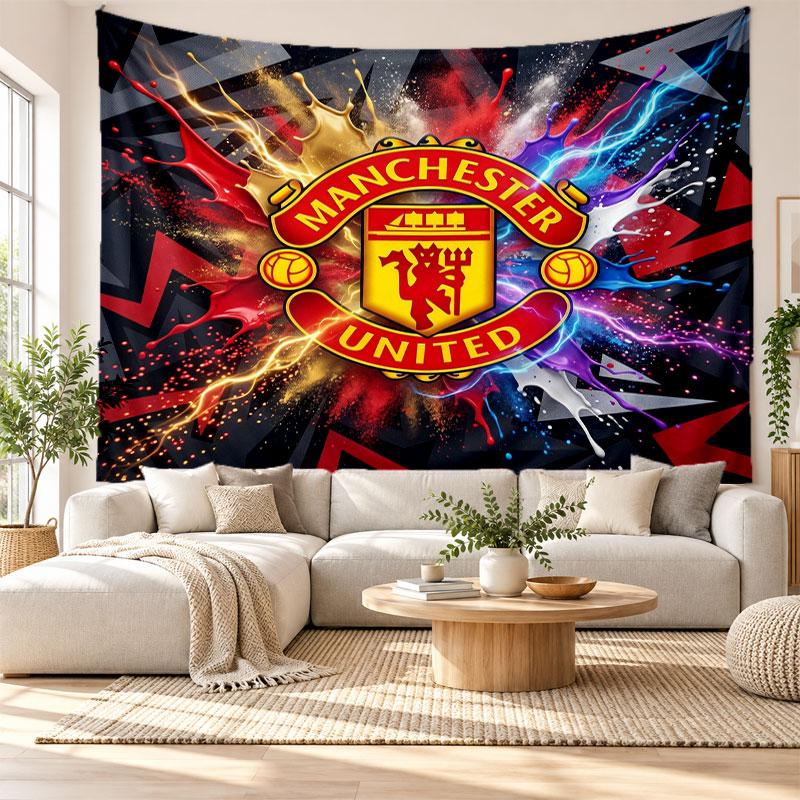 Manchester United Wandteppich, Weiches Stoff Wandbehang, Dekorative Kulisse Für Schlafzimmer Heim Wandkunst