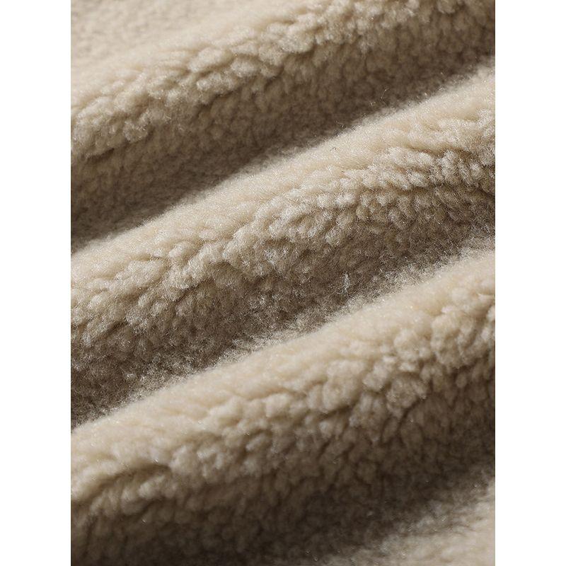 American Retro Style Suede and Fur Integrated Lamb Wool Coat for Men, Winter Foreign Trade Men's Clothing, Fleece-Lined Jacket