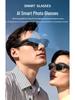 Lunettes Métalliques Bluetooth Intelligentes: Changement de couleur, Lecture de musique, Caméra 8MP, Traduction globale