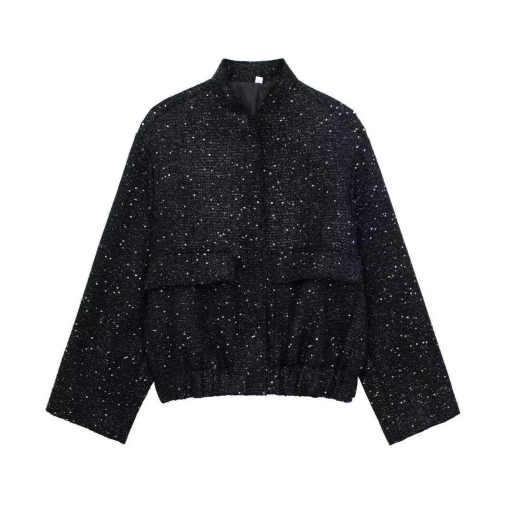 Spring 2025 Street Style Sequin Jacket