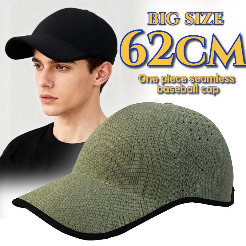 Sommer Große Größe 62cm Einteilig Schnelltrocknend Baseballkappe Verstellbar Draußen Netz Anglerhut Sonnenschutz Sport Atmungsaktive Kappe