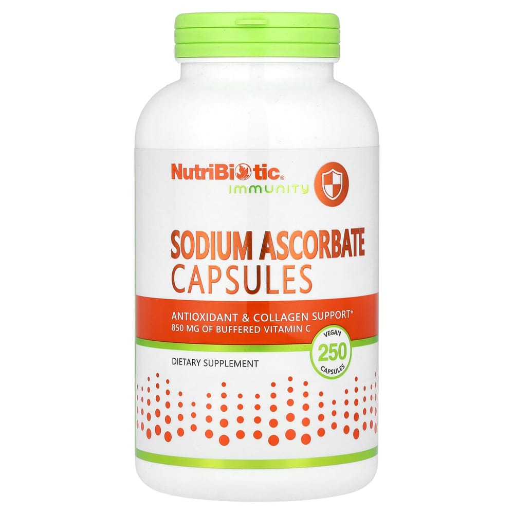 NutriBiotic Sodium Ascorbate Veggie Capsules 250 Capsules