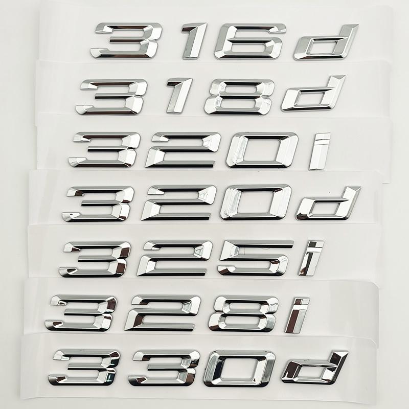 Adesivo con lettere emblema ABS 3D nero 320i 316i 318i 330i 335i 340i 316d 318d 330d 320d per accessori auto E46 E90 F30