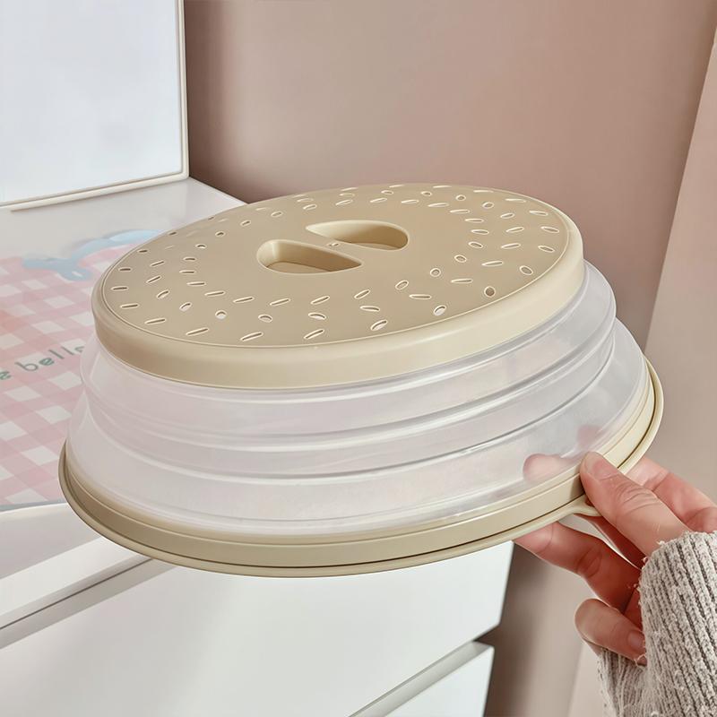 Folding Heating Covers Food Splash-Proof Microwave Cover Multi-Function Microwave Tray With Bottom Fresh-Keeping Cover Tool