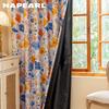 1PC NAPEARL American Style Countryside Colored Printed Curtains 100% Blackout Curtains for Bedroom Living Room Balcony Window for Home Decor