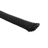 Black 6mm Expandable Braided PET Sleeving Cable High Densely 10m