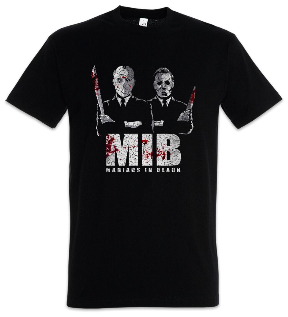 Maniacs In Black T-Shirt Jason Halloween Horror Friday Men Michael the 13th Fun S