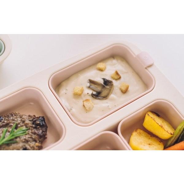 Nestic One Plate Baby Food Tray, Vanilla Pink, Plate + Bowl 5p, Popular Korean Parenting Items