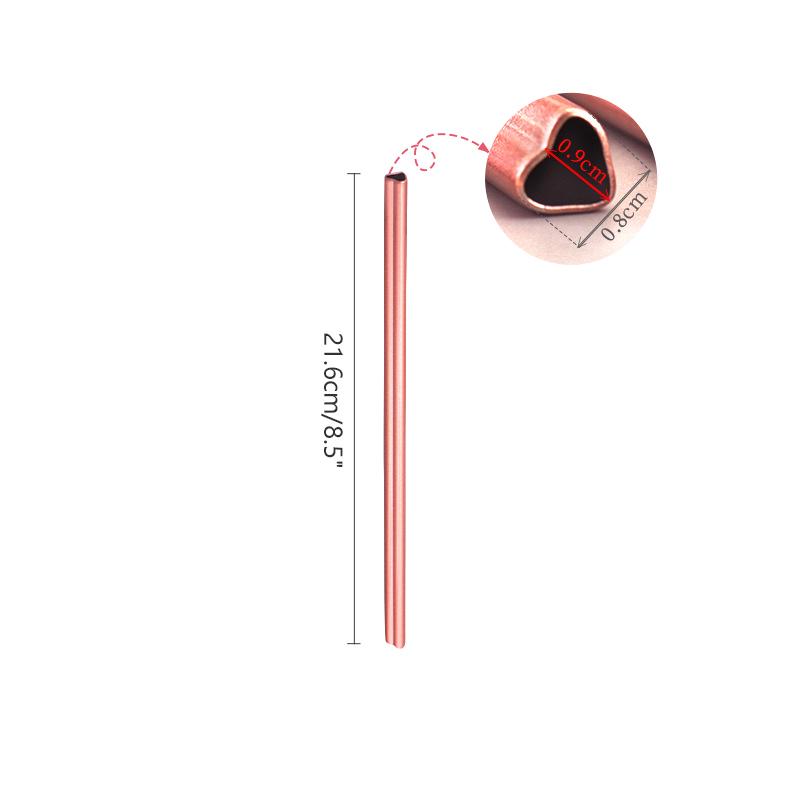 Stainless Steel Straw Creative Romantic Pink Heart Straw For Drinking Juice Milk Parties Supplies
