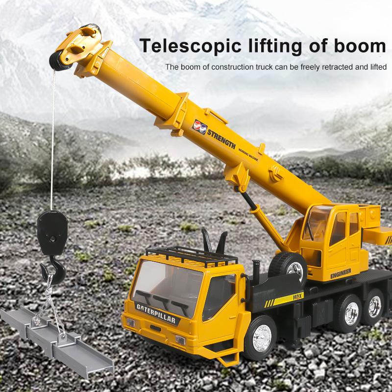 1:24 Remote Control Truck Crane Toys 2.4G Rc Lift Simulation Engineering Crane Eletric Model Children'S Toy Model Rc Car Gift