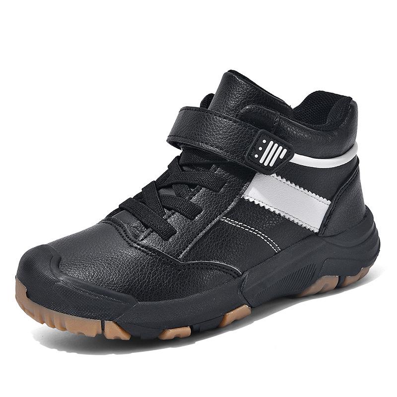 

Модные повседневные водонепроницаемые высокие кроссовки для мальчиков - Новая кожа, мягкая подошва, коллекция осень/зима 38