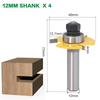 3-Tooth T-Slotting & Rabbeting Router Bit, 4mm Woodworking Cutter