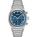 BOSS Candor Chrono Blue Stainless steel Silver Men's Quartz Watch 1514250