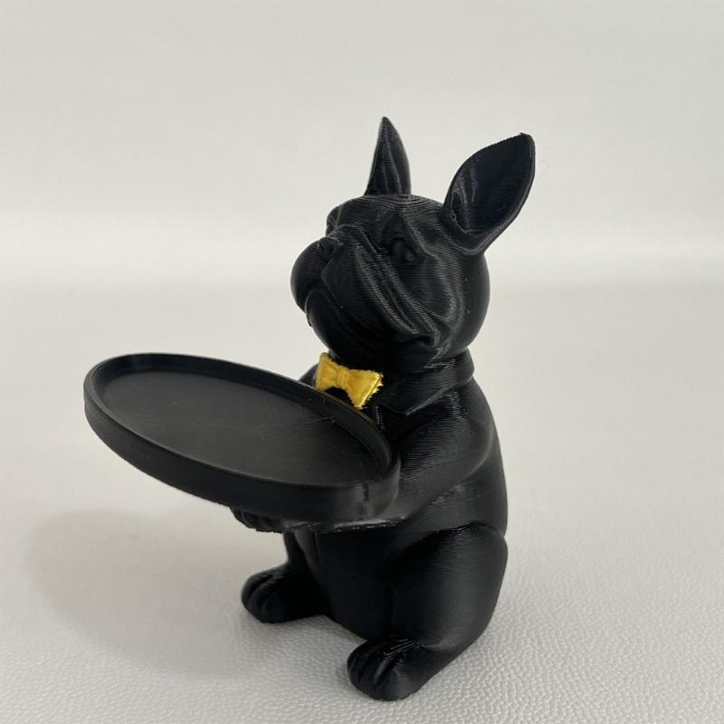 Lovely Dog Statue Key Candy Bowl Dog Statues Figurines Entryway Table Ornament for Office Home Decors New Year Gift