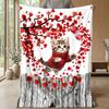 Kitten and Rubber Duck In Waves Theme Blanket Lightweight Warm Flannel Blanket Decorative Throw Blanket for Home Decoration