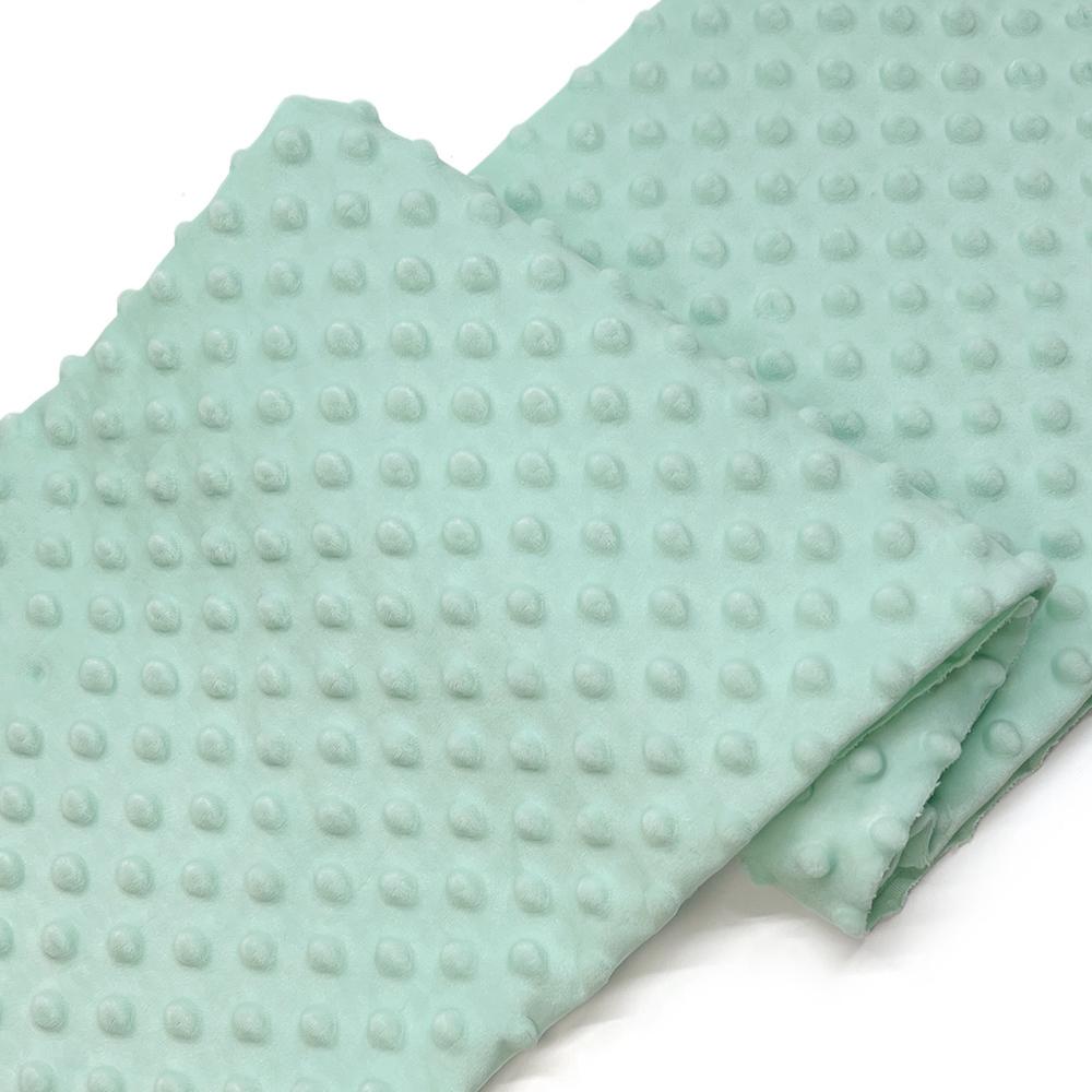 Minky Dot Fabric For Baby Comfort Blankets 1mm Pile Length Polyester Single Sided Swaddle Baby Crying Comfort Plush Fabric