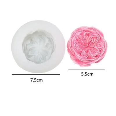 Floare Trandafir Formă Silicon Lumânare 3D Floare Ranunculus Aromaterapie Ipsos Ciocolată Ipsos Săpun Cub de Gheață Moud Nuntă