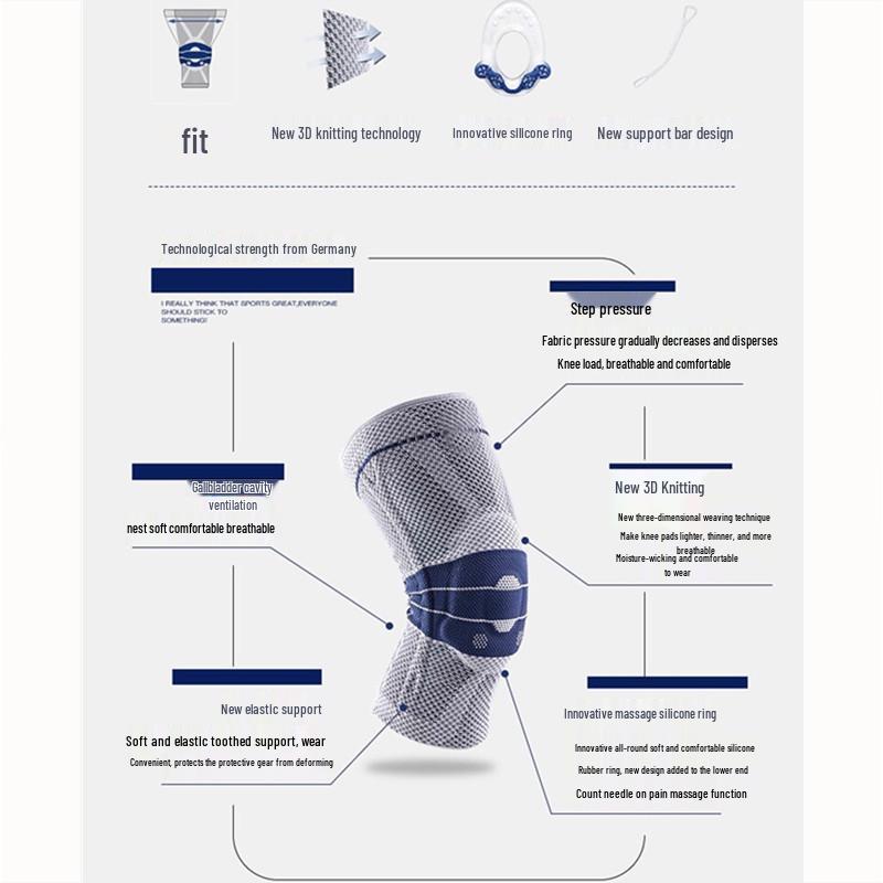 Unisex Sports Knee Pads: Professional Anti-Collision Protection for Basketball, Running, and Badminton - Supports Knees, Patella, and Meniscus