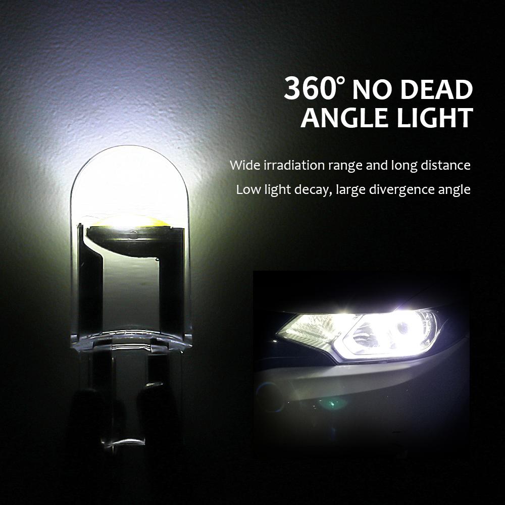 T10 W5W Positionslicht 12V Kennzeichenbeleuchtung Cob Hohe Helligkeit Integriertes Leselicht Motorrad Auto Licht Rücklicht Glühbirne Modifikation LED