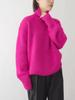 European-Style High-Neck Sweater: Women's Loose Knit Coffee Pullover, Versatile Autumn/Winter Base Layer