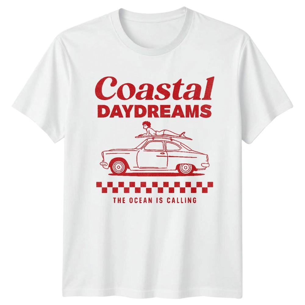 Coastal Daydreams The Ocean Is Calling Surfing Lifestyle Unisexs Unisexs Graphic Tee S