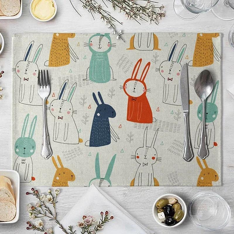 1PC Tiger Lion Place Mat Cartoon Animal Pattern Table  Creative   For Wedding Kitchen Decor Marine Life Placemat