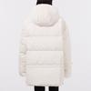 Adidas Originals Three Leaves Series Fur Lined Warm Casual Sports Hooded Jacket Down Coat Winter Women jackets Off-White GU1783