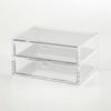MUJI Overlapping Acrylic Case 2 Tier Drawer with Lid Approx. Width 17.5 x Depth 13 x Height 9.5cm 47380965