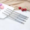 Ru Han 304 Stainless Steel Threaded Hollow Chopsticks