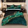 Green Blue Gold Marble Duvet Cover Set HD Digital Printing Bedding Set Soft Comfortable Duvet Cover For Bedroom Guest Room