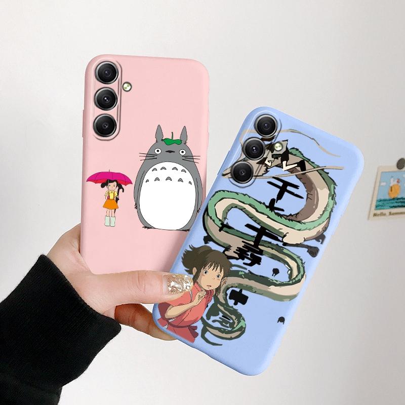 Totoro Cartoon Phone Case For iPhone Samsung A55 S24 FE S25 M35 Xiaomi Redmi Note 13 Pro 14C Huawei Honor Realme Shockproof Anti-Scratch Matte Cover
