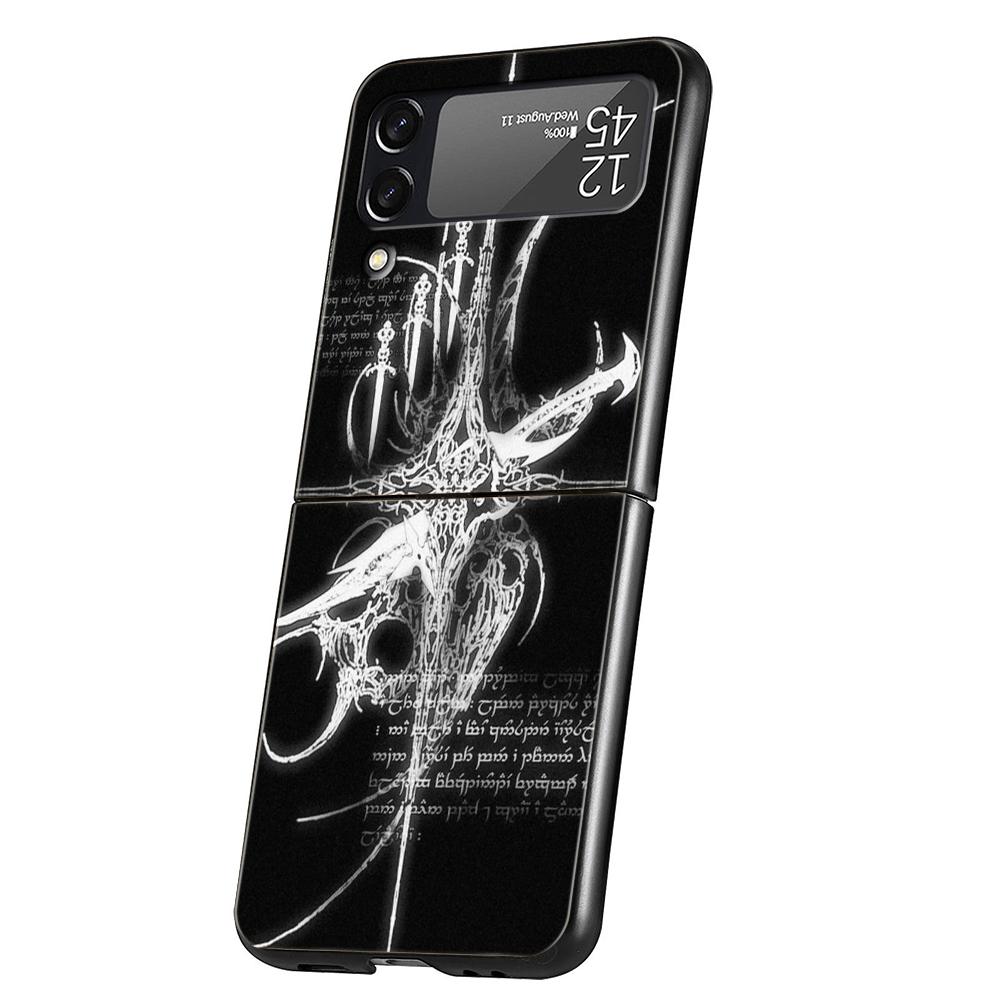 Cyber Sigil Kreuzlinie Harte PC Handyhülle Für Samsung Galaxy Z Flip 7 6 5 4 Schwarze Hülle Für Galaxy Z Flip 3 Faltbare Capas Taschen