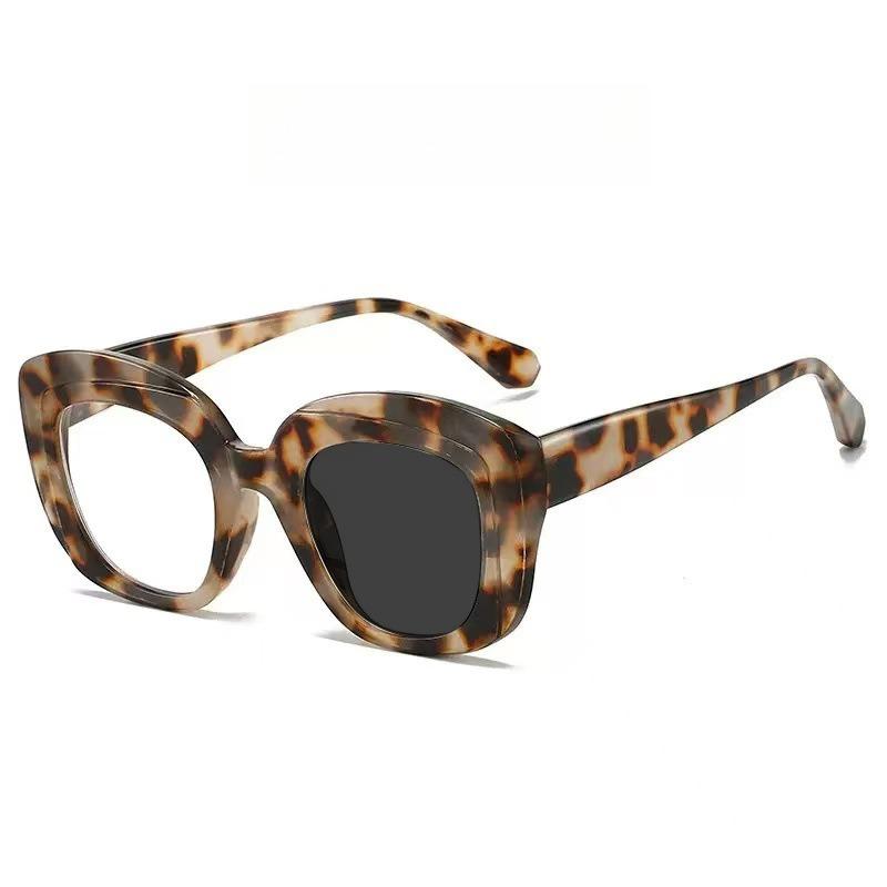 

Модные и персонализированные фотохромные очки для чтения Новая толстая оправа Уличная фотография Очки вогнутой формы Диоптрии до +4.0 +150