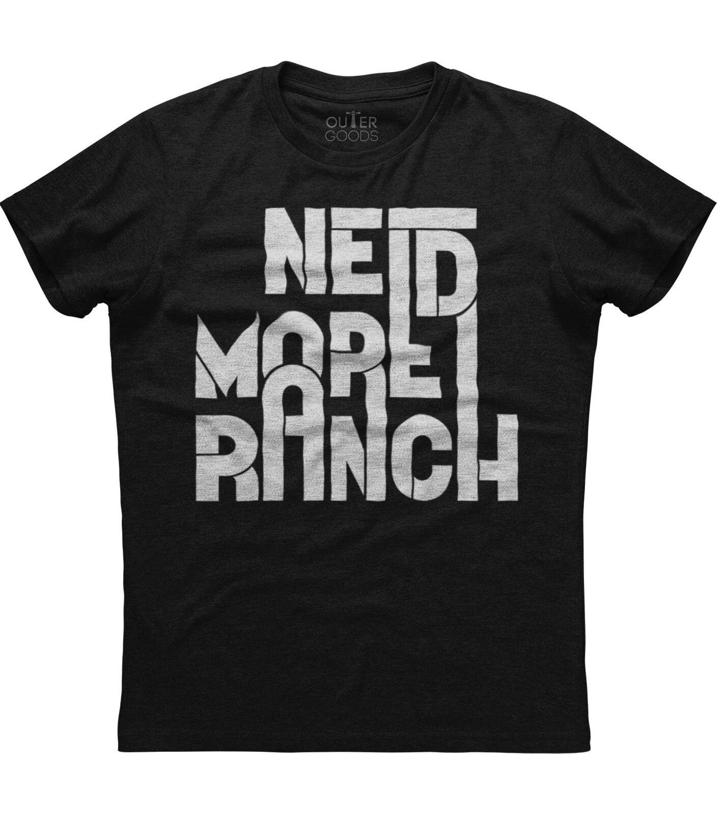 Needs More Ranch Dressing Lover Mens Short Sleeve Cotton Black T-shirt L