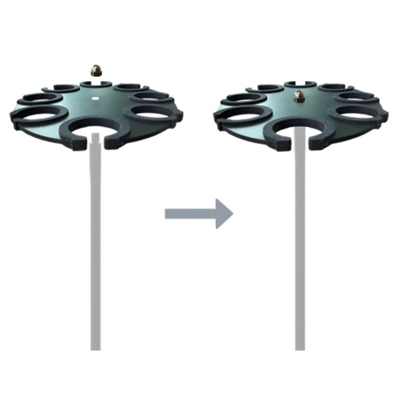 Multi Microphone Holder Organiser Round Shape Mic Storage Stand Tray Equipped with Silicone Sleeve & Mounting Screw