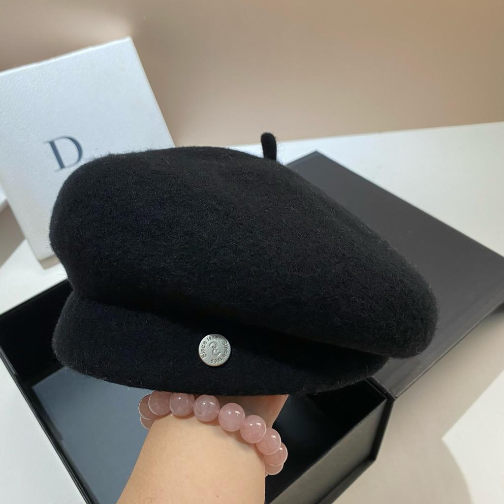 Warm Sun In Winter~ Japanese Sweet Retro Wool Beret High Quality Designer Irregular Painter Hat