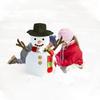 Christmas Snowman Suit Decorations Top Hat Carrot Nose Hands Buttons And  Long Red Scarf Xmas Body Ambience Ornaments