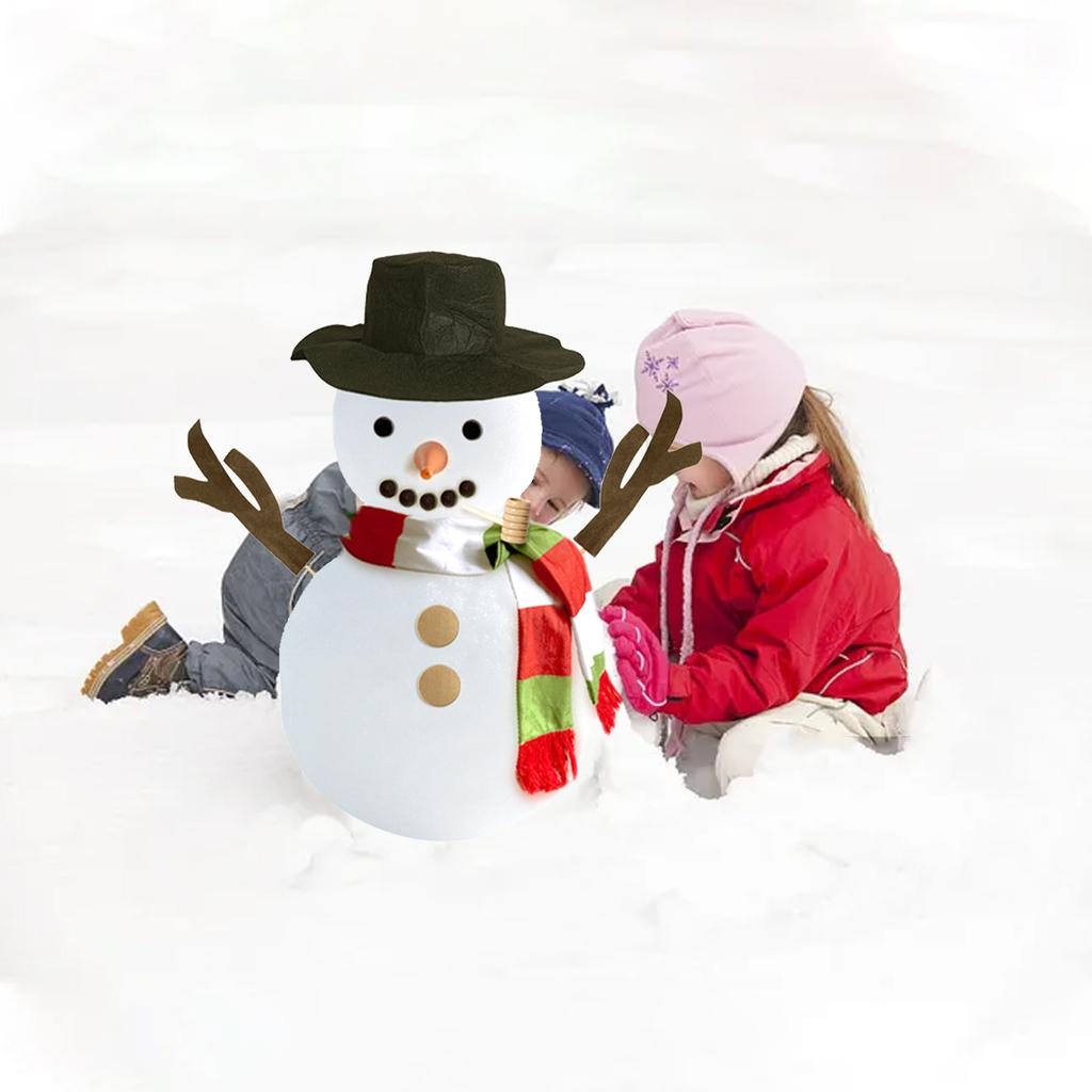 Christmas Snowman Suit Decorations Top Hat Carrot Nose Hands Buttons And Long Red Scarf Xmas Body Ambience Ornaments