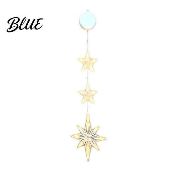 Battery Operated Hanging Lamps Star Moon Window Light Warm LED String Lights Home Gathering Atmosphere Lighting Decorative Lamp for Holiday